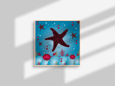 Underwater | StarFish company corporate creative designers designs freelancer graphic design graphic designer illustration illustrator logo design minimalistic modern photoshop professional t shirt design top designs trendy underwater unique