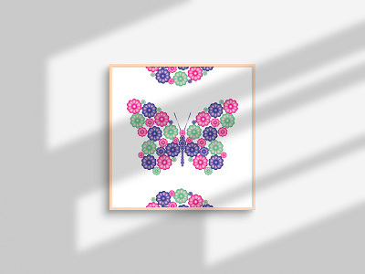 Butterfly + Flowers Graphics