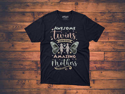 Twin typography T-shirt Design