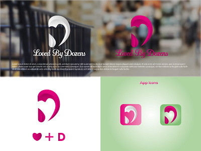 Love + D | Negative Space Logo Design