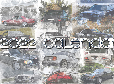 2022 Car Calendar Intro 2022 calendar adobe photoshop calendar car design graphic design mercedes benz