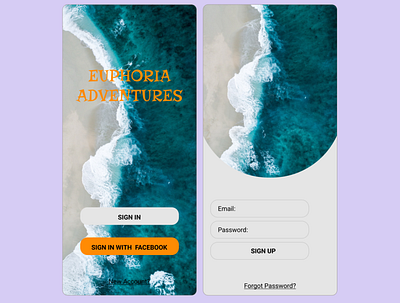 Euphoria- Travel App app design ui