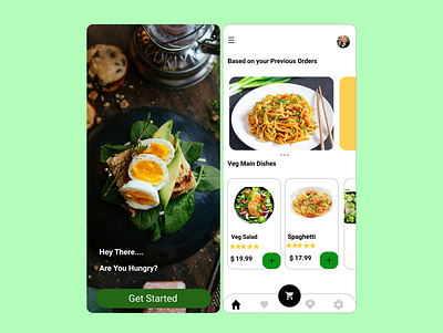 Food app app design figma typography ui ux