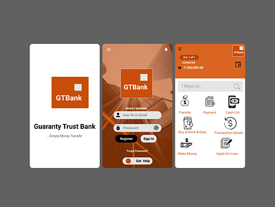 Banking App app design figma typography ui ux