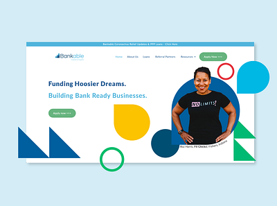 Bankable Website Homepage branding graphic design web design