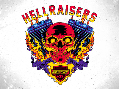Hellraisers Tee Graphic apparel illustration skull speed vintage