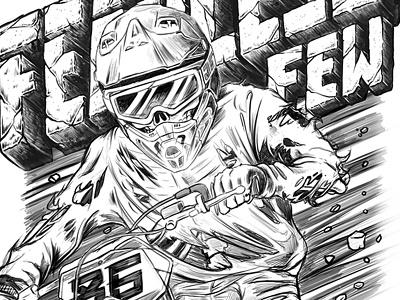 The Fearless Few Illustration illustration motocross skeleton