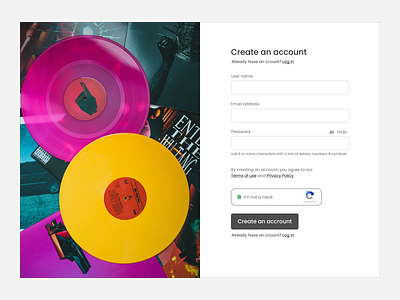 Sign Up page create account create an acount log in login product design sign in sign in sign up sign up signin signup ui uiux ux