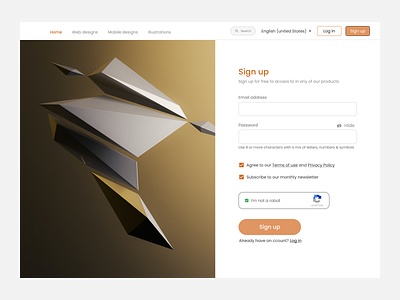 Sign Up page create account create an account design log in log in product design sign in sign up sign up ui uiux ux