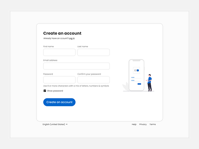 Sign Up page challenge create account create an account design design challenge log in log in login product design sign up sign up signup ui uiux ux
