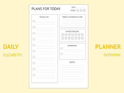 Daily Planner design figma graphic design illustration planner