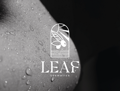 Logo LEAF cosmetics branding design graphic design logo typography ui vector