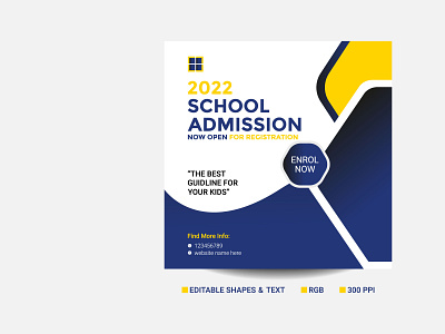 School admission social media post design