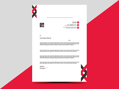 Letterhead design business cmyk letterhead letterhead design minimalist print standard letterhead