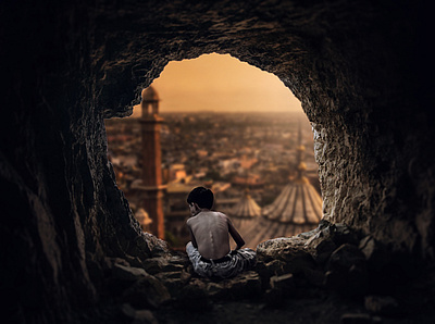 Old Delhi Cave creativity graphic design manipulation photoshop