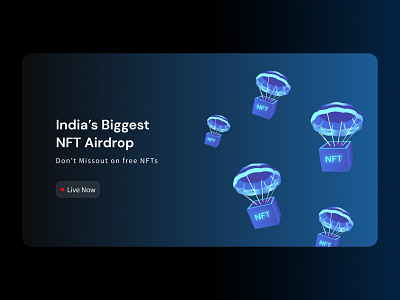 NFT Airdrop App Banner app banner creativity crypto design ui