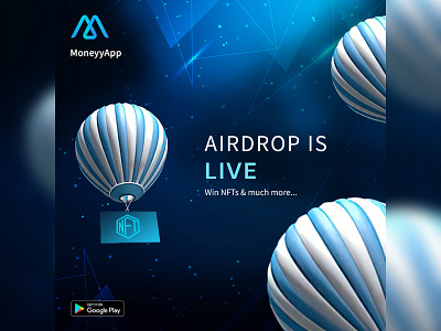 Airdrop Is Live Poster branding creativity crypto design graphic design