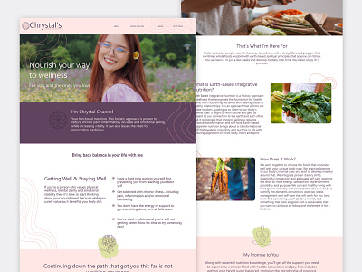Health & Wellness Life Coach feminine health home page landingpage life coach story brand ui wellness
