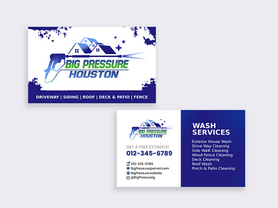 Pressure Washing | Business Card bussiness card design graphic design illustration local business local service logo power washing pressure washing