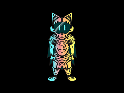 Catstronaut alien astronaut cartoon cat design graphic design illustration space ufo vector