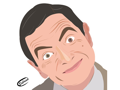 The portrait of Mr. Bean graphics design illustrator mr. bean