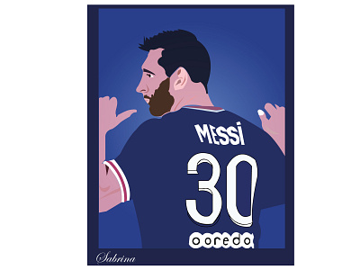The portrait of Lionel Messi