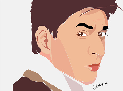 The portrait of SRK graphics design illustration vector