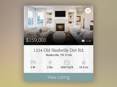 Property Listing UI estate icons real ui