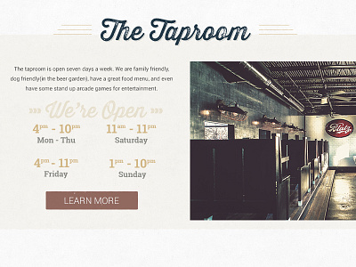 Brewery Taproom Callout