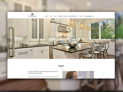 Real Estate website design clean minimalist real estate website