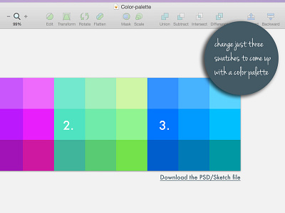 Create a Color Palette [Free Download] color palette free download photoshop sketch