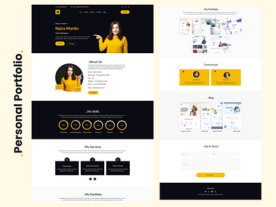 Personal Portfolio Landing Page design landing page ui uiux ux visual design web design