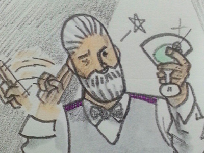 doodle bar beard dandy doodle drawing iohohoh line man martini pencil sketch wink