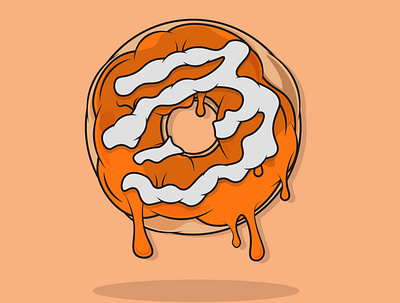 Breakfast Drip adobe branding design donut doughnut drip food graphic graphic design icon illustration logo vector