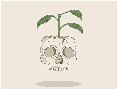 Food For Thought adobe branding design graphic graphic design icon illustration logo plant planter skull ui vector