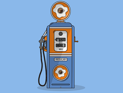 Fueled by Design adobe branding design gas gas pump graphic graphic design illustration logo pump vector