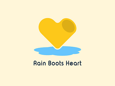 Rain Boots Heart boots design graphic heart icon illustration rain