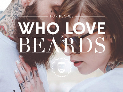 Love Beards icon typography