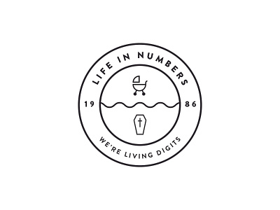 Life In Numbers logo stamp