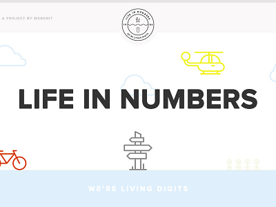 Life In Numbers website homepage web design