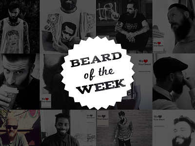 Beard Of Week banner illustration typography