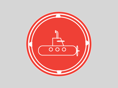 Submarine illustration logo