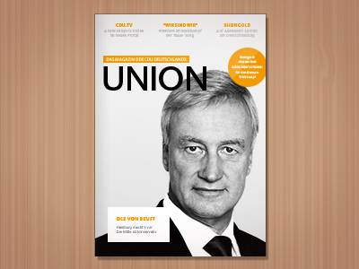 Union Cover Ole Von Beust art cover magazine print