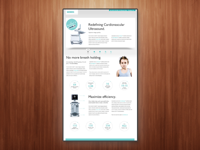 Acuson Microsite Pitch marketing medical microsite product technology