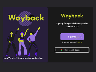 Wayback design graphic design illustration typography ui ux