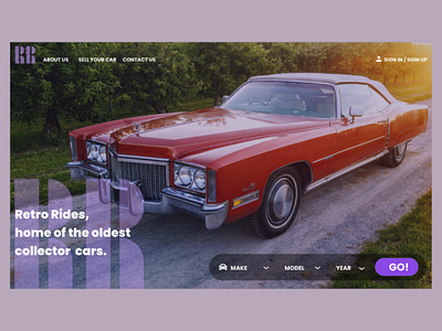 Retro Rides branding design ui uichallenge webdesign