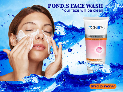 Social Media Facewash Ponds Poster Design Promotion animation branding graphic design logo motion graphics