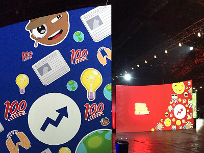 BuzzFeed NewFronts 2016 buzzfeed client emoji event marketing neon newfronts presentation spatial