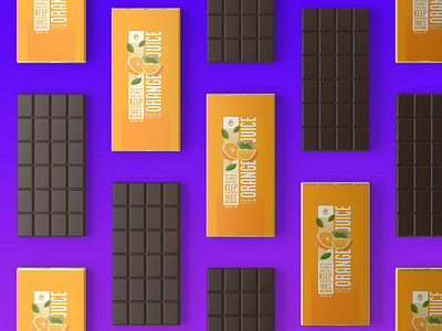 Orange Chocolate Bar Packaging Mockup