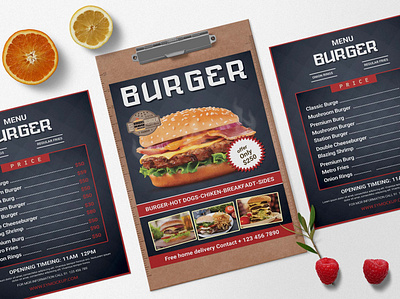 Free Hot Burger Menu Design Template branding burger design free graphic design hot logo menu mockup template